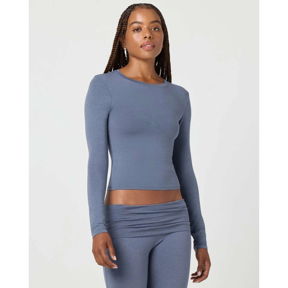 NWT Florence by Mills Softie Cotton Long Sleeve Top in Grisaille Size